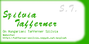 szilvia tafferner business card